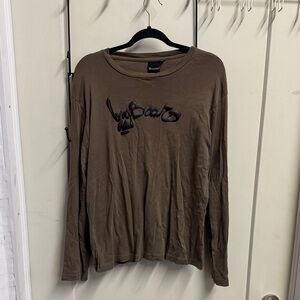 Longboard Long Sleeve Olive Green Graphic Tee